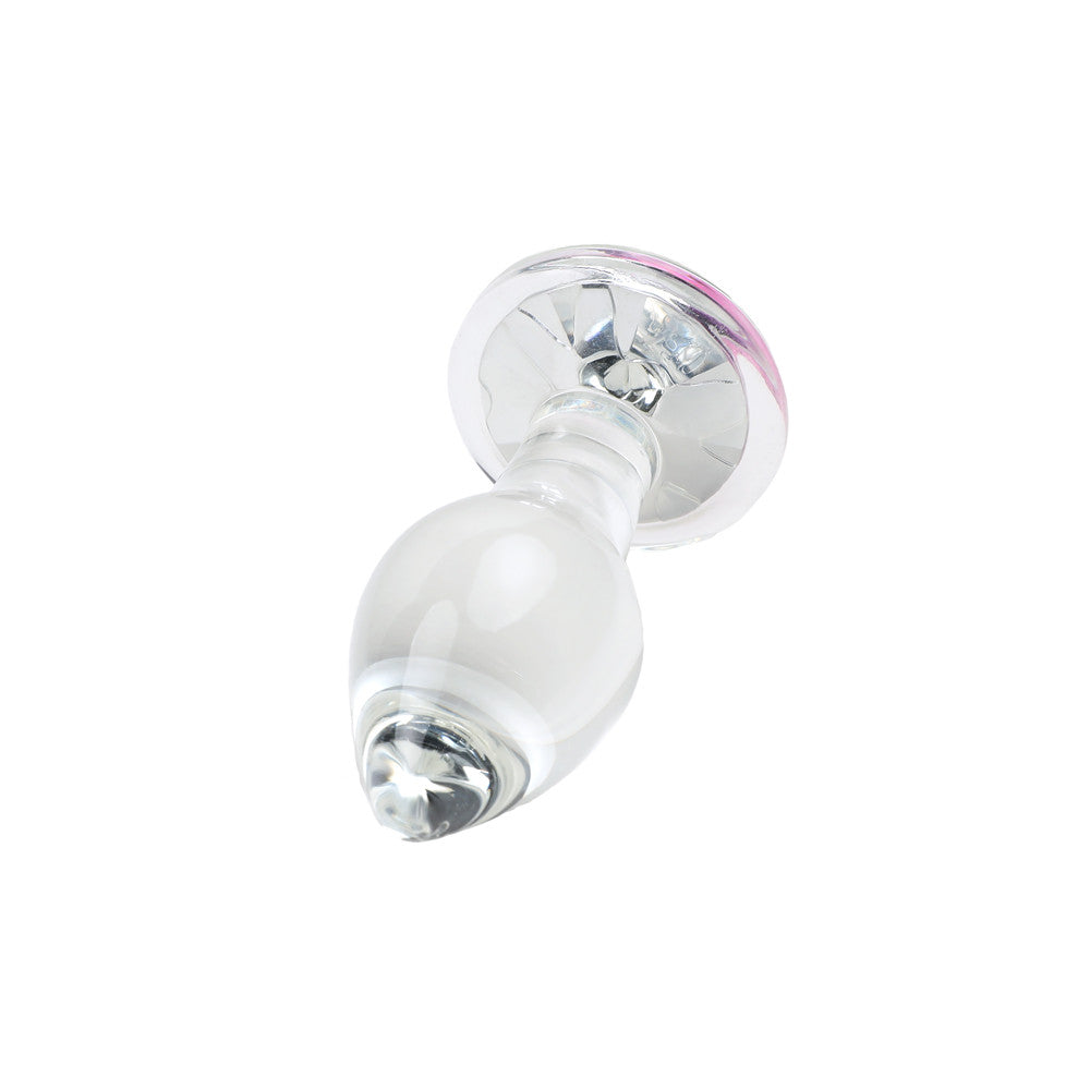Petit plug verre rose