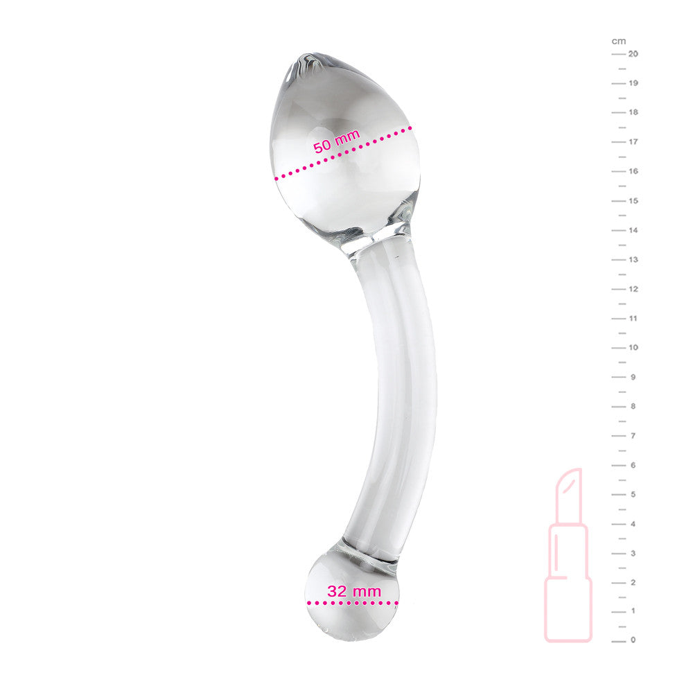 Stimulateur point G transparent avec sa taille