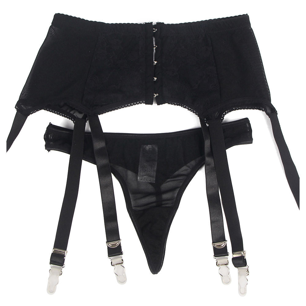 Porte-Jarretelles large Lou Noir - Sensual Lingerie