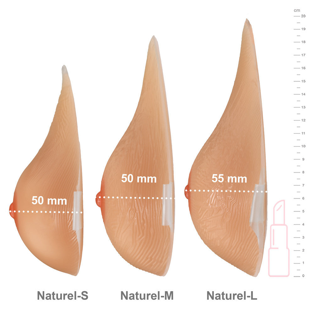 Prothèse Sein profil S / M / L dimension