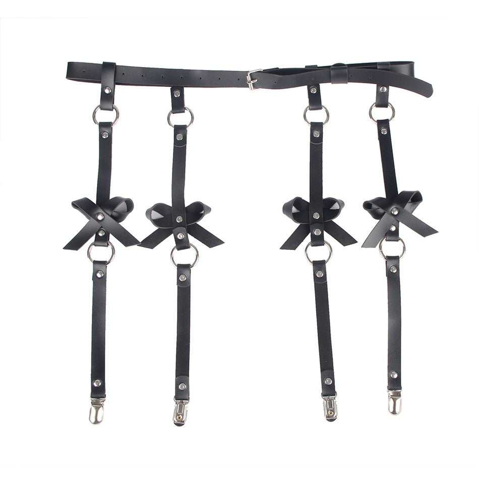 Porte-jarretelles simili petits noeuds modele