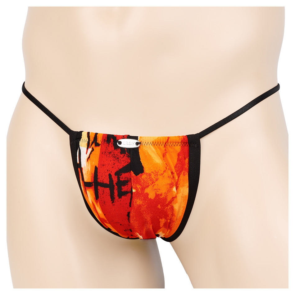 string ficelle homme rusty  fantaisie rouge feu