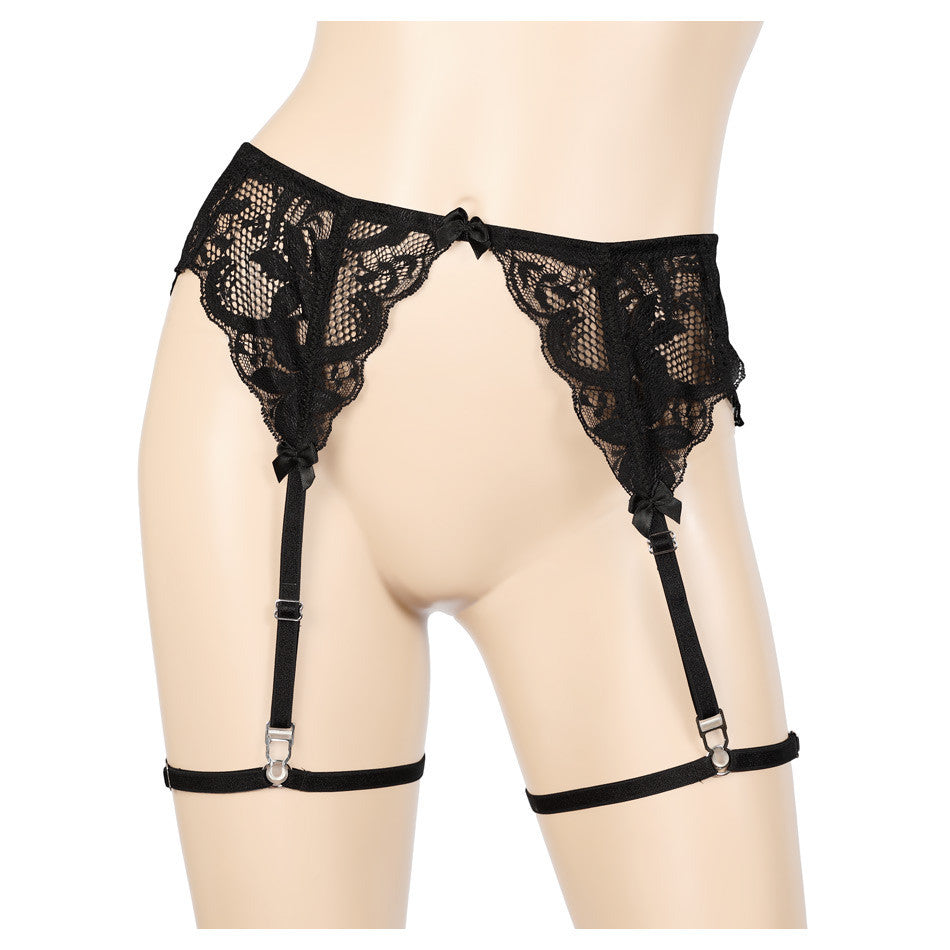 Porte-jarretelles lanières rosanna noir eros veneziani