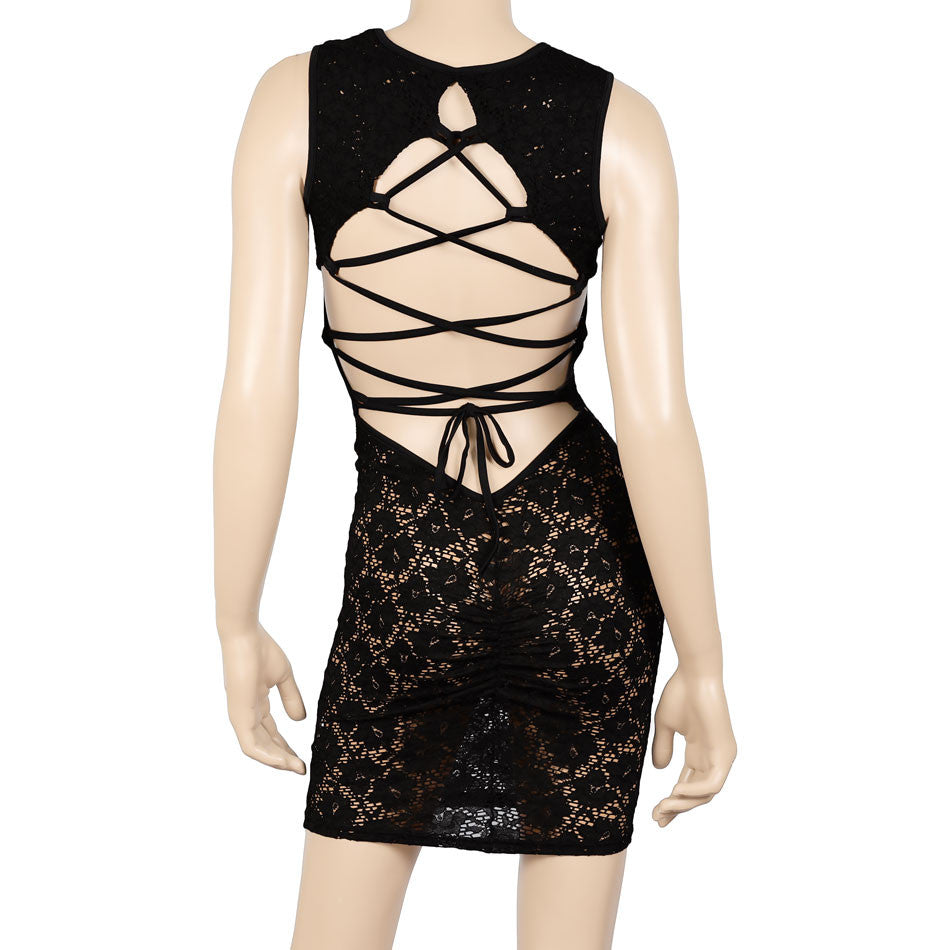 Robe dentelle Lara marque Out X laçage vu de dos