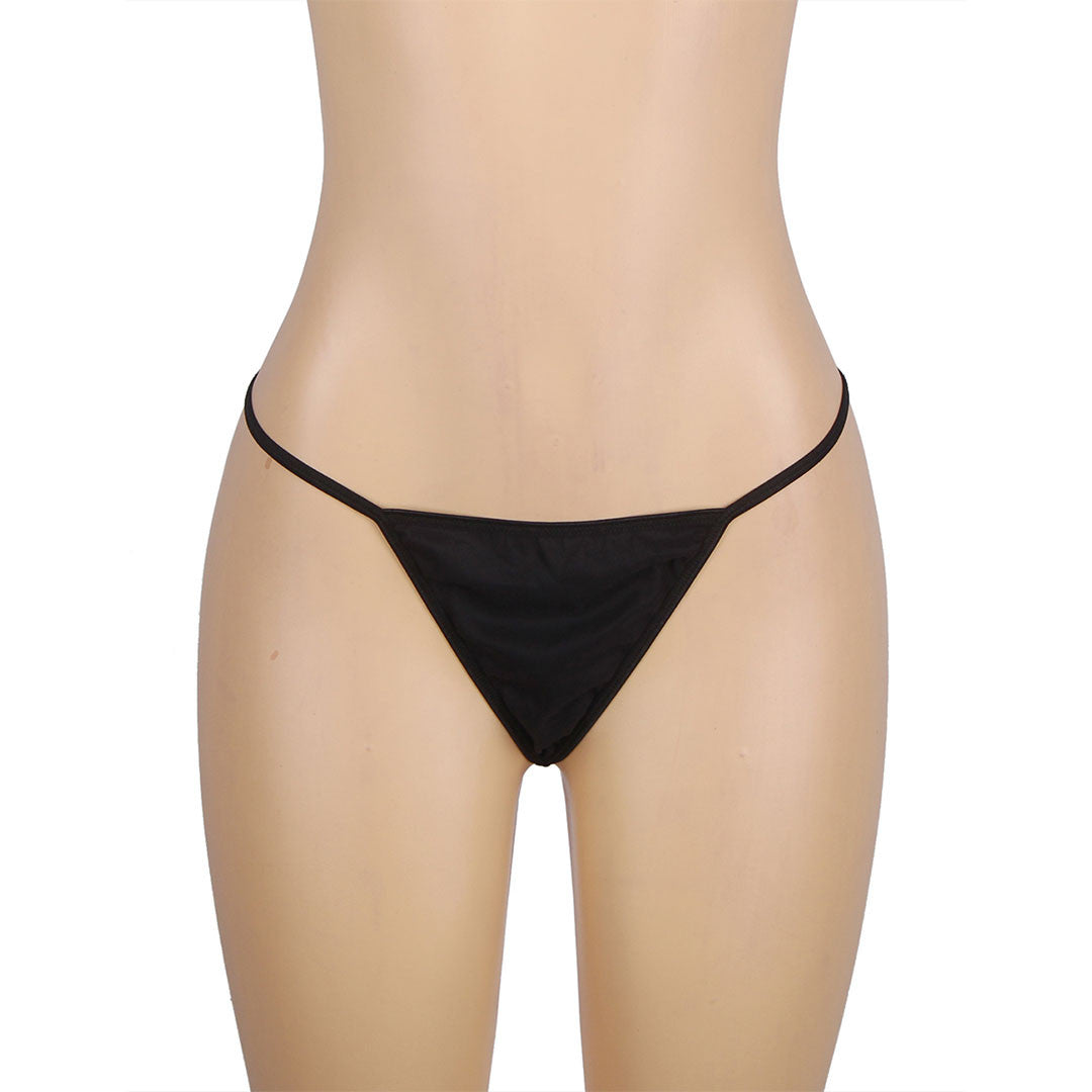 Culotte noir de la nuisette satin dentelle kelly