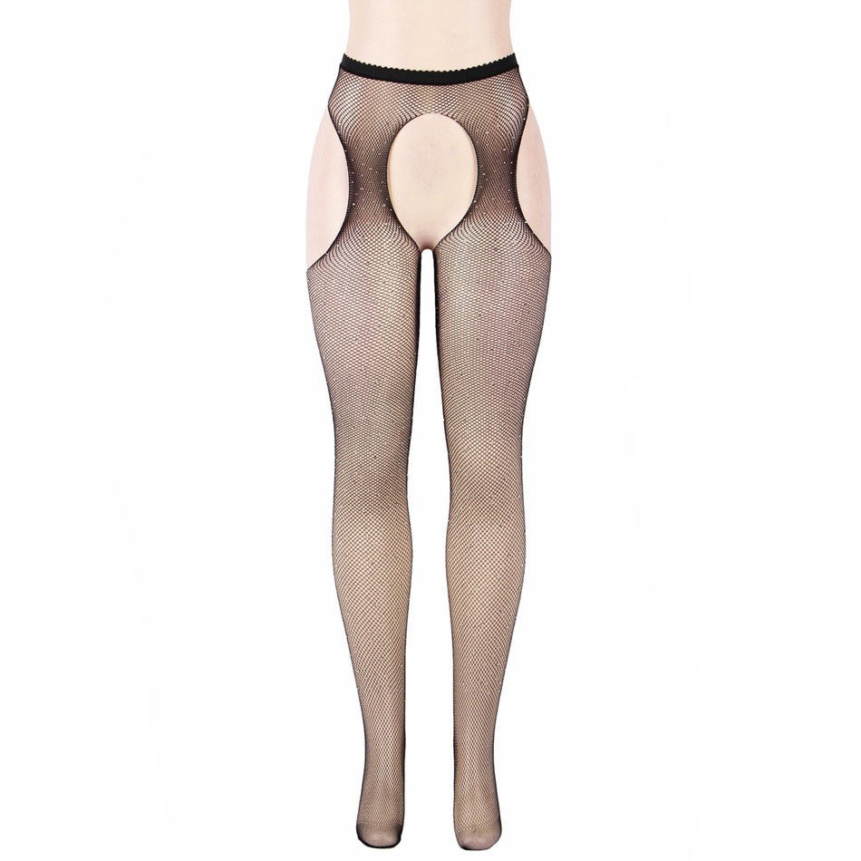Collant ouvert resille night noir Sensual Lingerie
