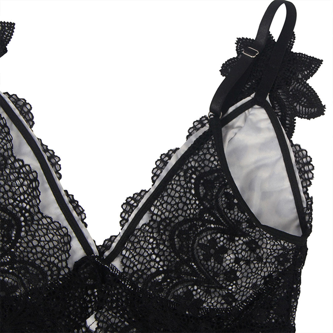 Détails nuisette évasée féline Sensual Lingerie