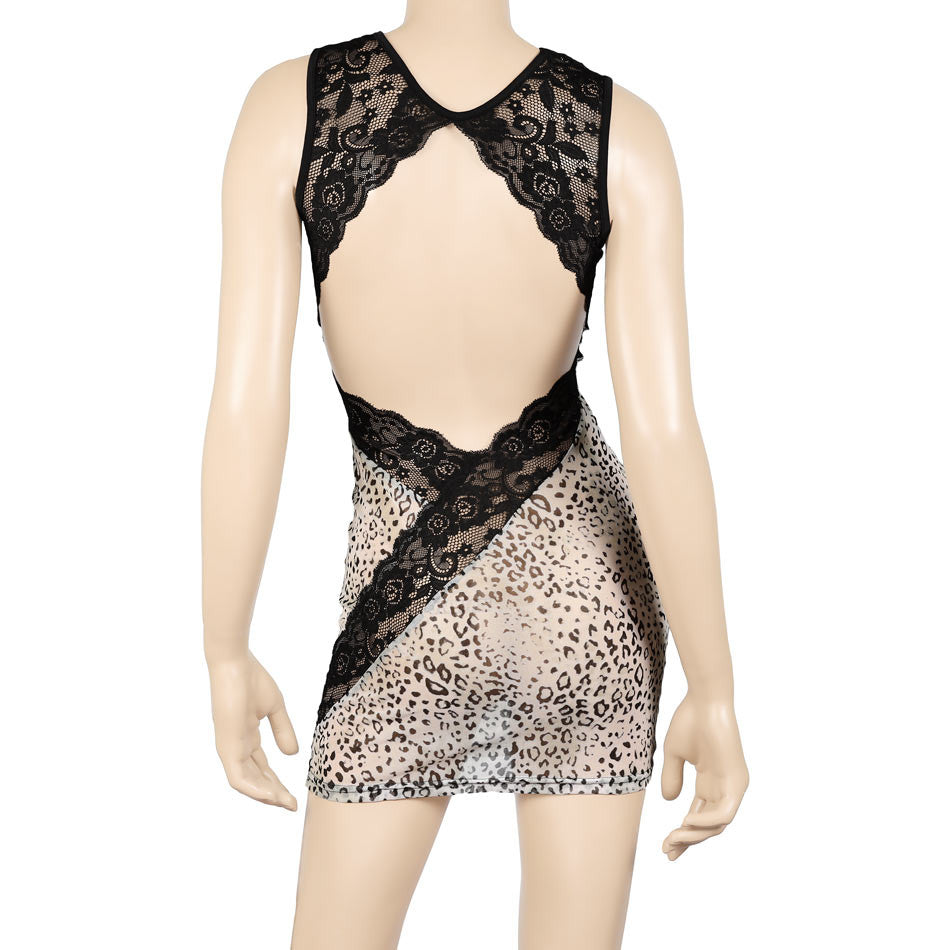 robe imprimé tulle Zola Out X porté de dos couleur noir