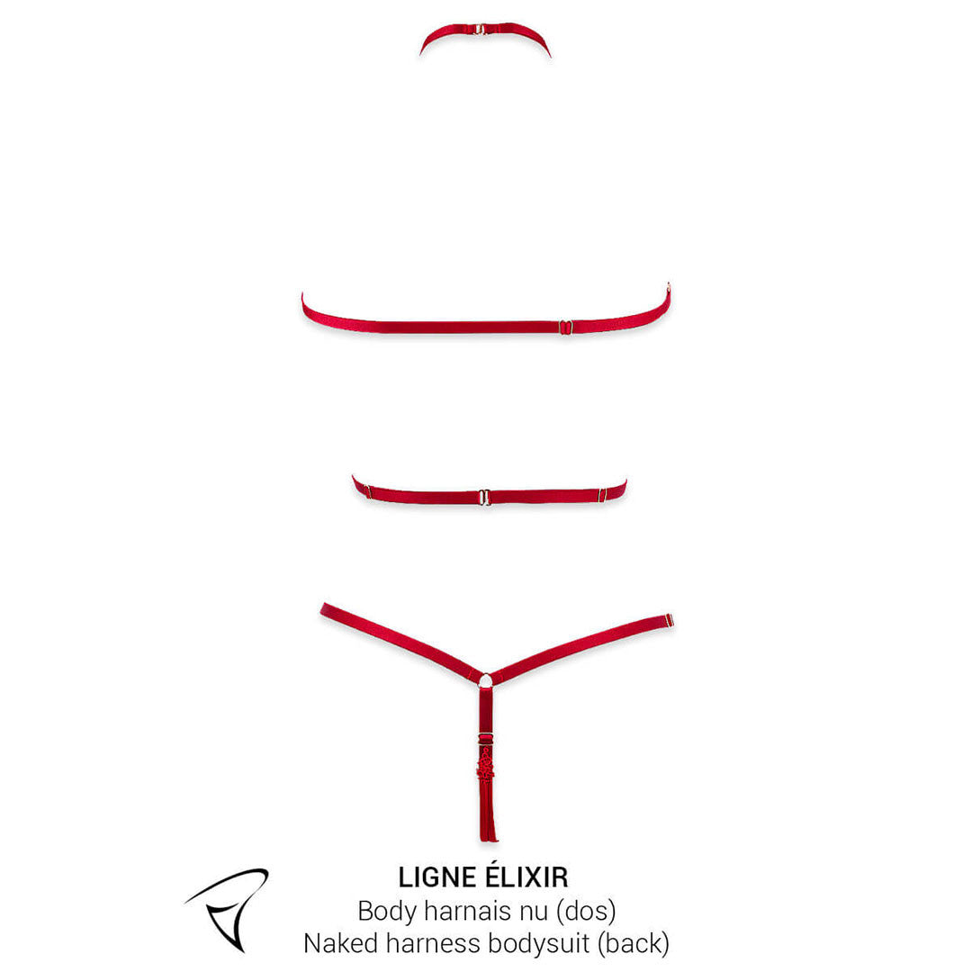 Body harnais nu à volants Elixir - Luxxa