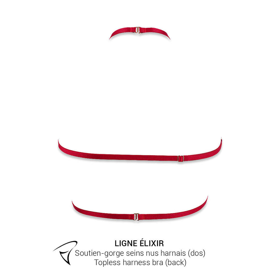 Soutien-gorge seins nus harnais à voilettes Élixir - Luxxa