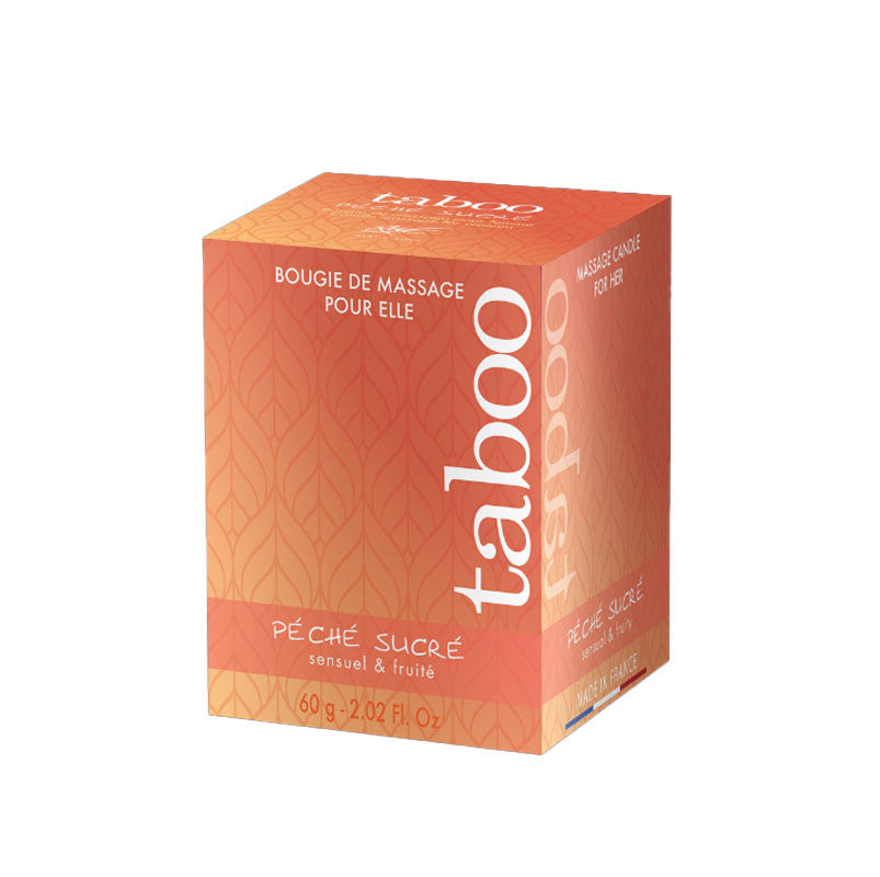 Bougie de massage pêché sucré - Ruf