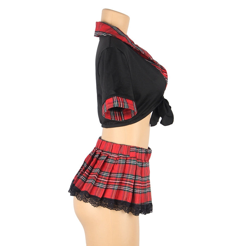 Costume School Girl Sexy à Nouer - 2 Pièces