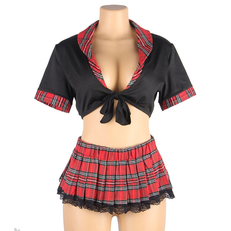 Costume School Girl Sexy à Nouer - 2 Pièces