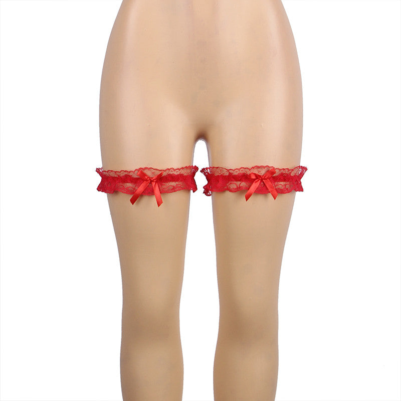 Duo de jarretières sexy rouge - Sensual Lingerie