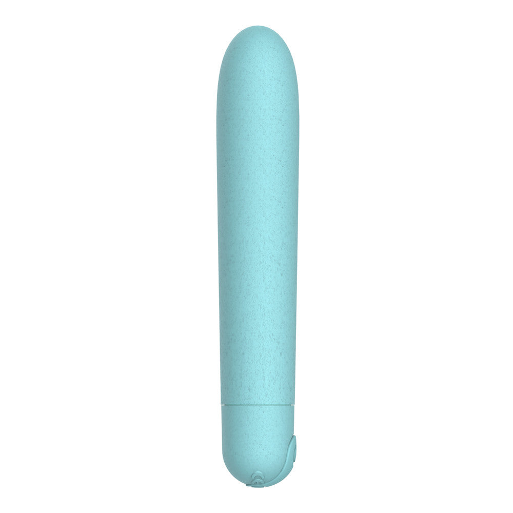 Photo de dos du Mini Stimulateur Clitoridien Bleu Eco Responsable - Satisfaction
