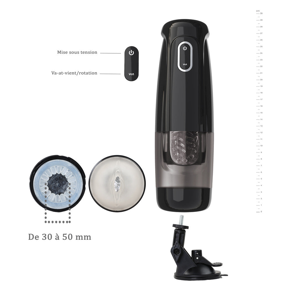 masturbateur cyclone plus schema explicatif dimensions et taille