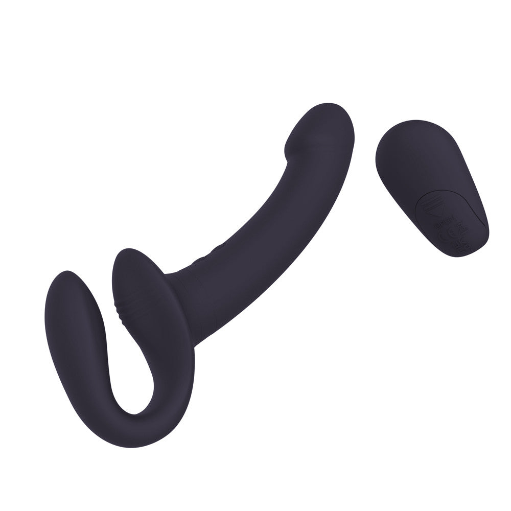 sextoy strap on souverain noir avec telecommande