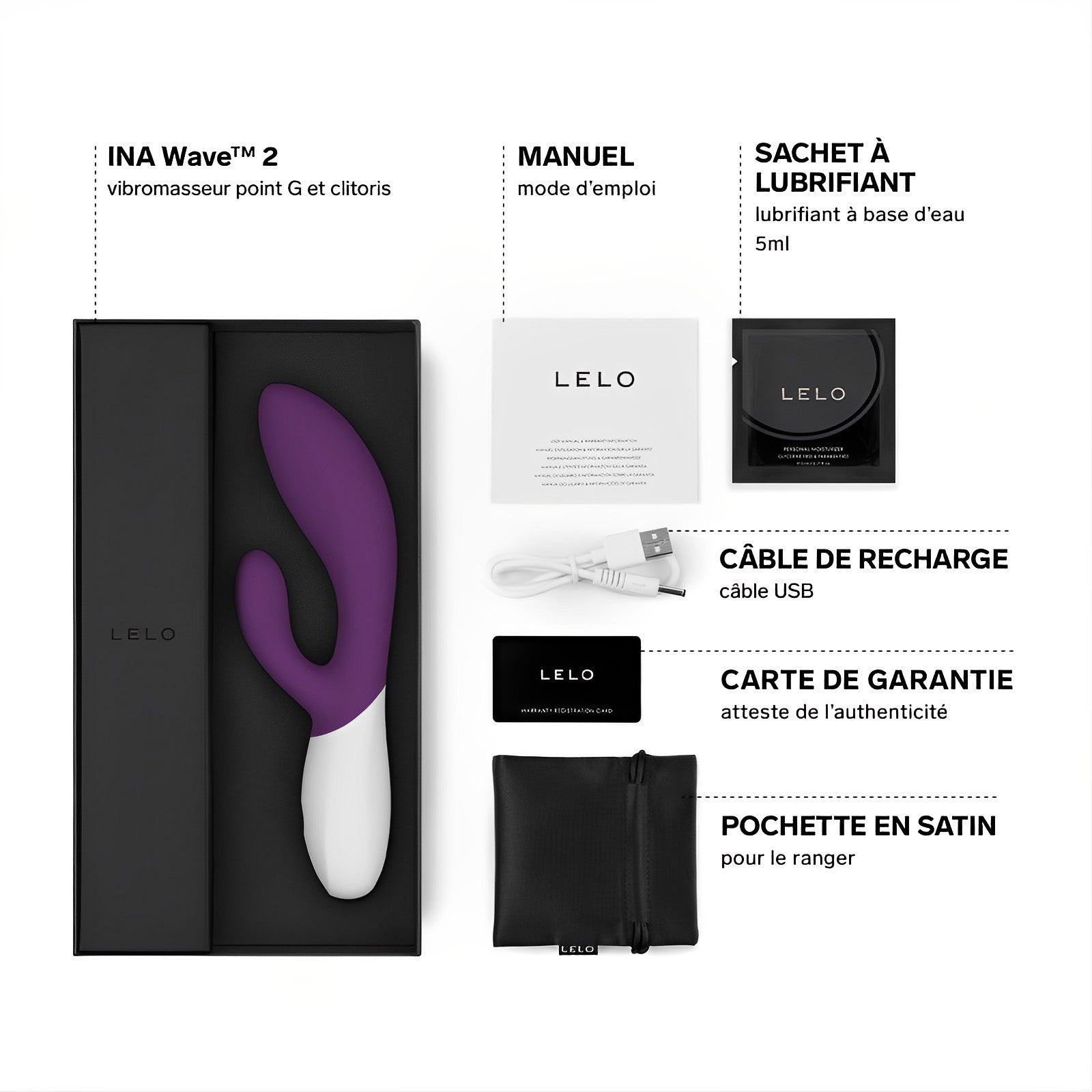 Vibromasseur Rabbit Ina Wave 2 - Lelo