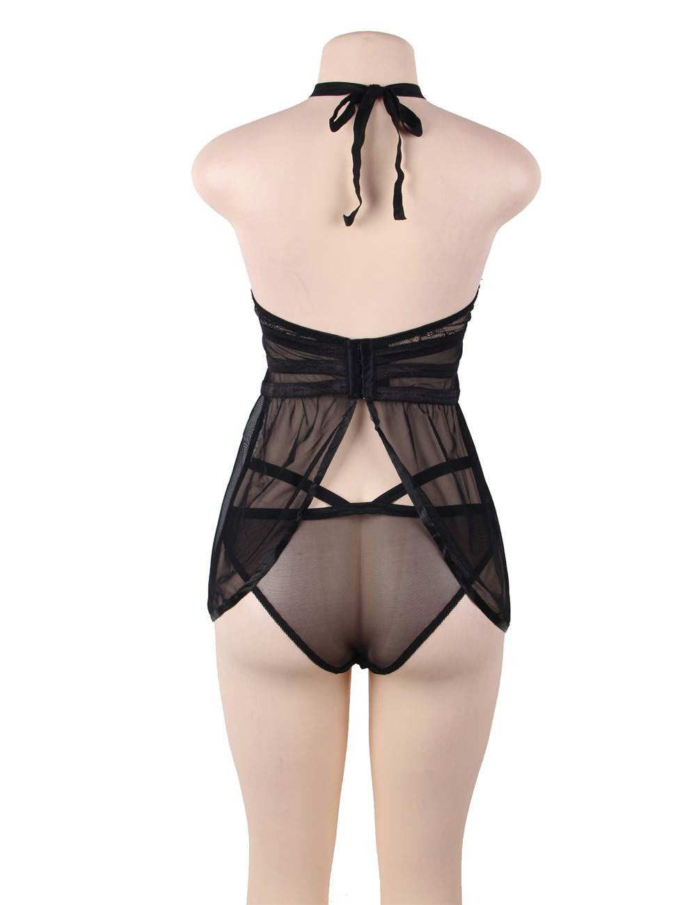 Nuisette Babydoll Trèfle - Dentelles et voile - Sensual Lingerie