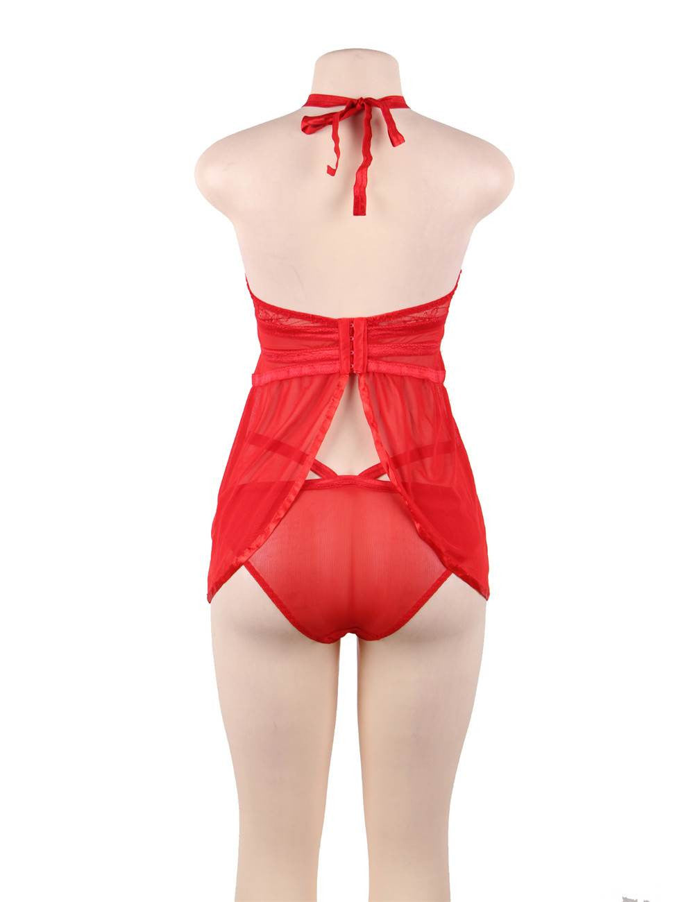 Nuisette Babydoll Trèfle - Dentelles et voile - Sensual Lingerie