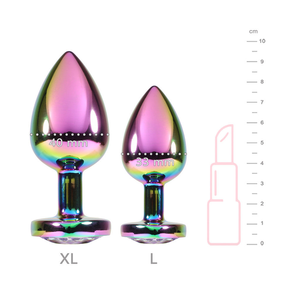 Dimensions plug Coeur Alu Aurore L/XL - Steel Lovin U