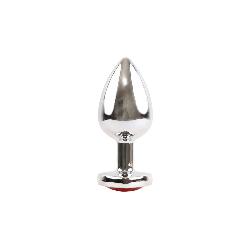 Plug Coeur Alu Argent L Rouge - Steel Lovin U
