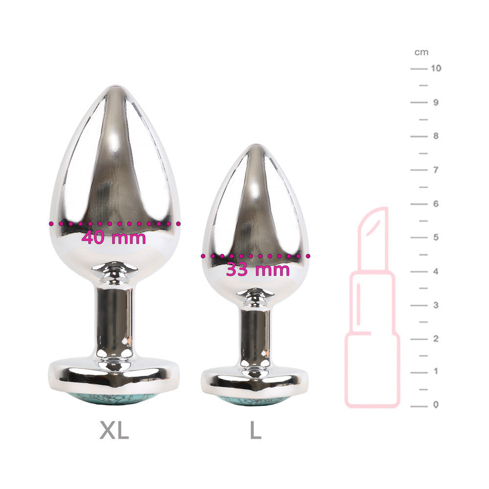 Dimensions plug Coeur Aluminium Stone L/XL - Steel Lovin U