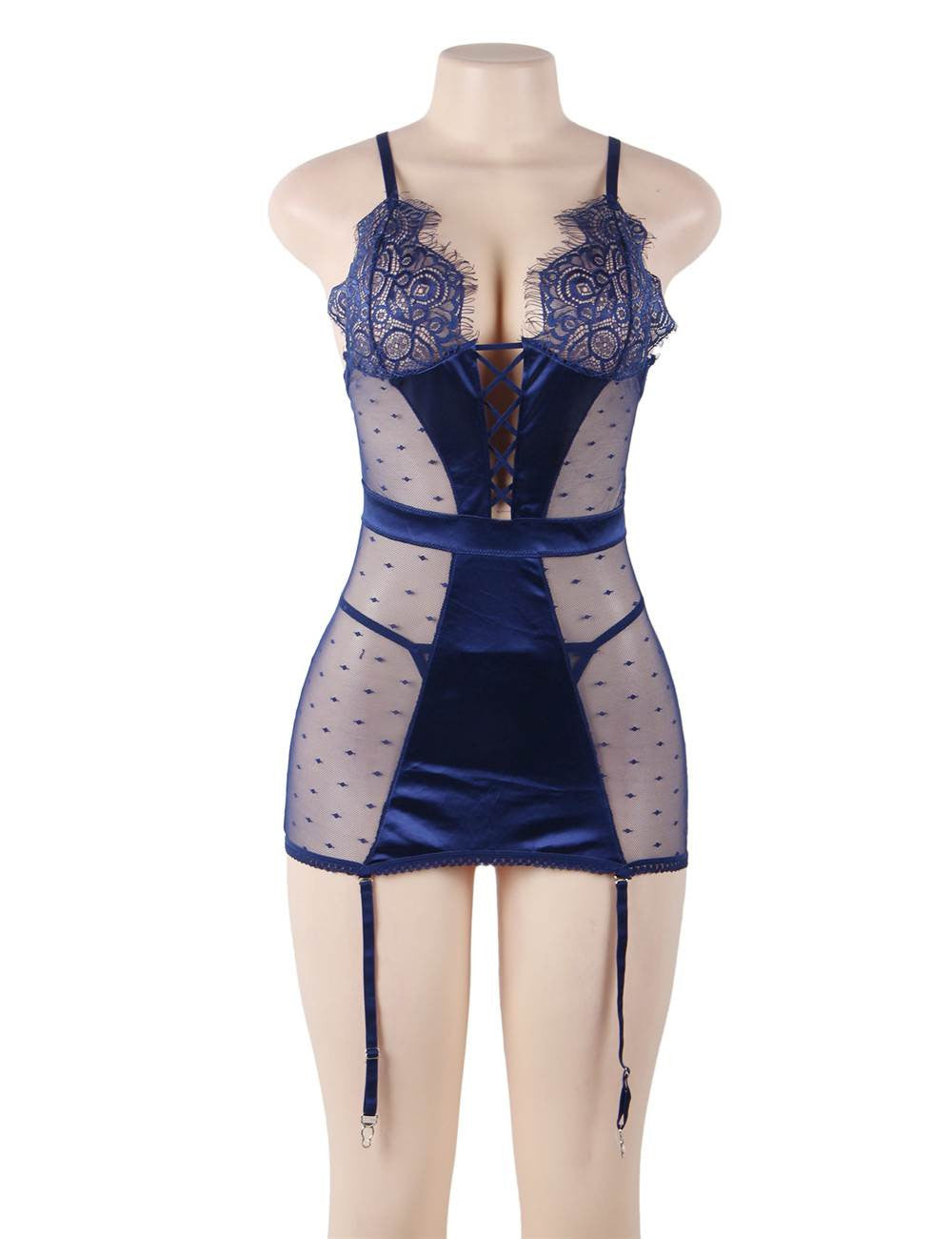 Nuisette porte-jarretelles Capucine - Lingerie de nuit glamour