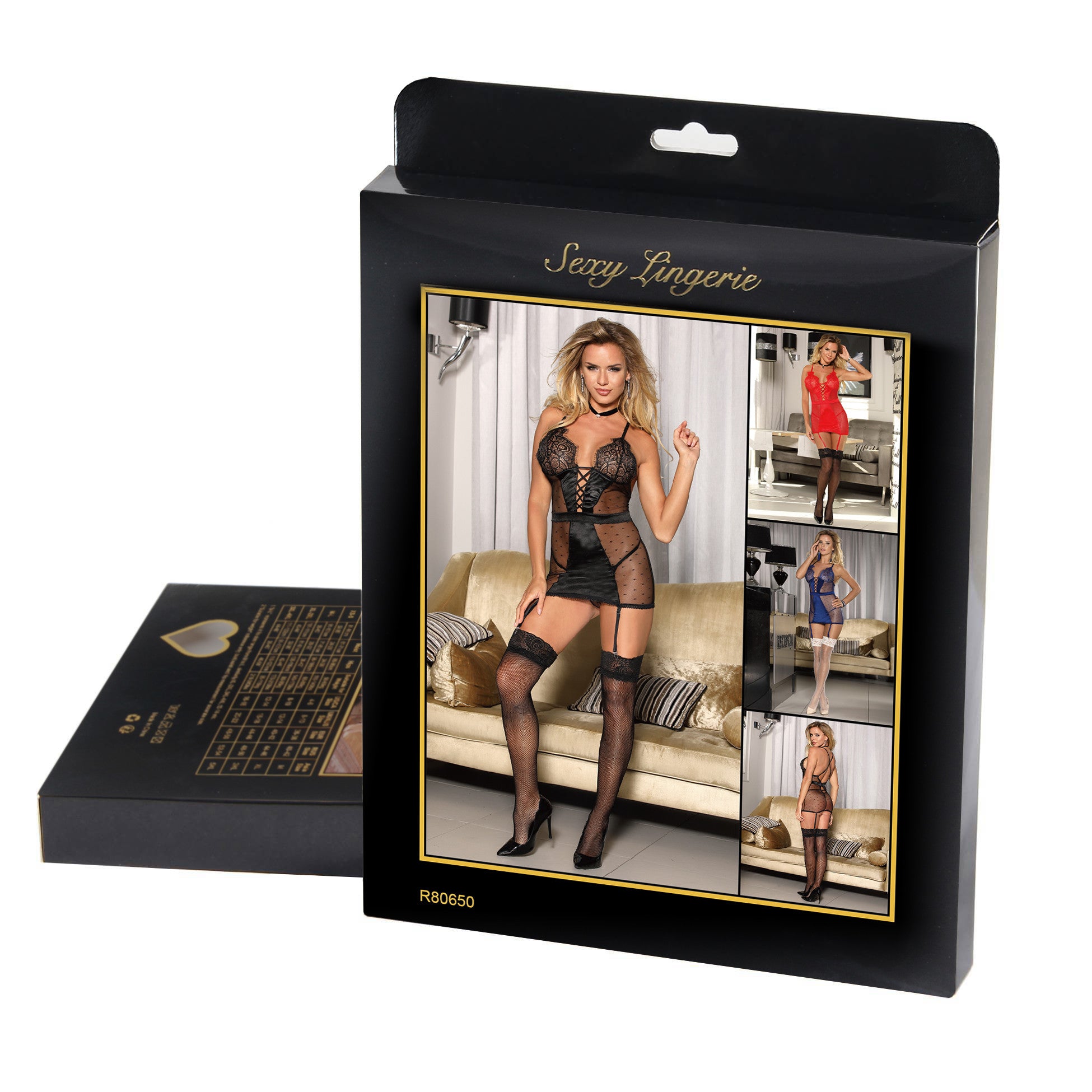 Nuisette porte-jarretelles Capucine - Lingerie de nuit glamour