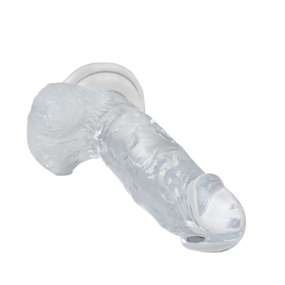 Gode Ventouse Réaliste Transparent Crystal - Texture en relief M