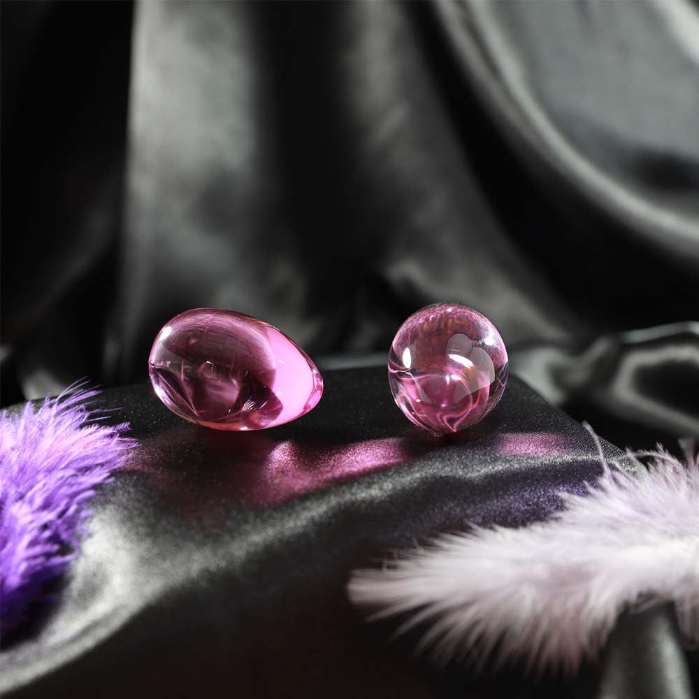 Boules de Geisha Roses en Verre - S et L