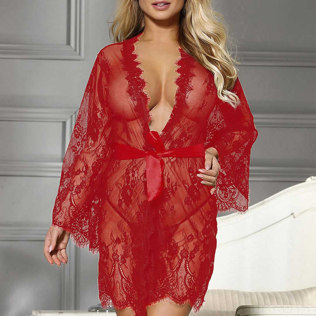Kimono Déshabillé Dentelle Vienne - Sensual Lingerie