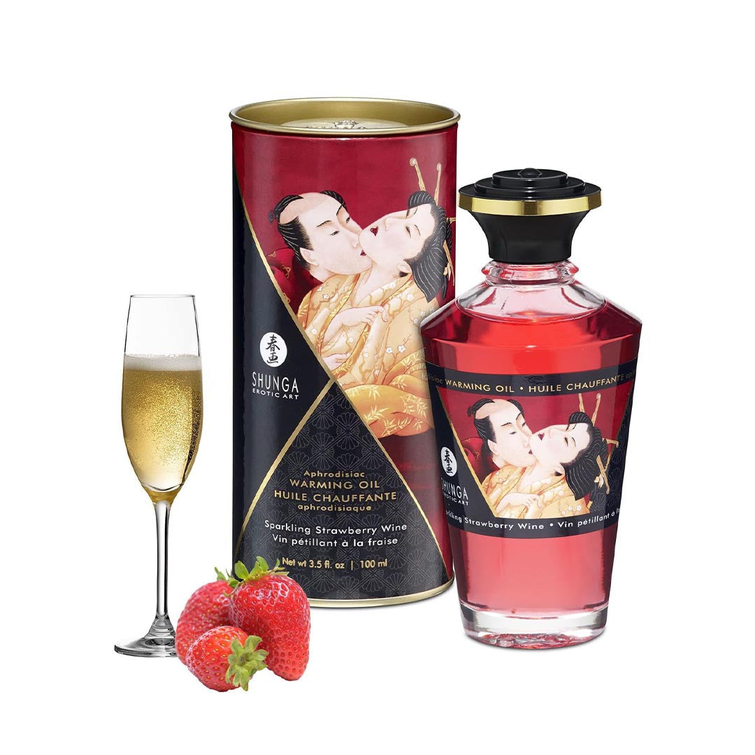 Huile de Massage Comestible saveur Vin pétillant