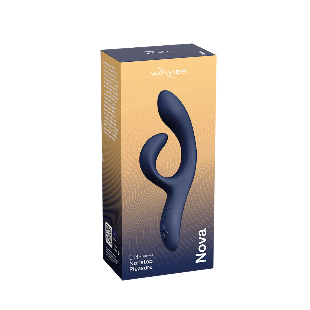 coffret nova 2 we vibe vibromasseur rabbit connecte couleur bleu