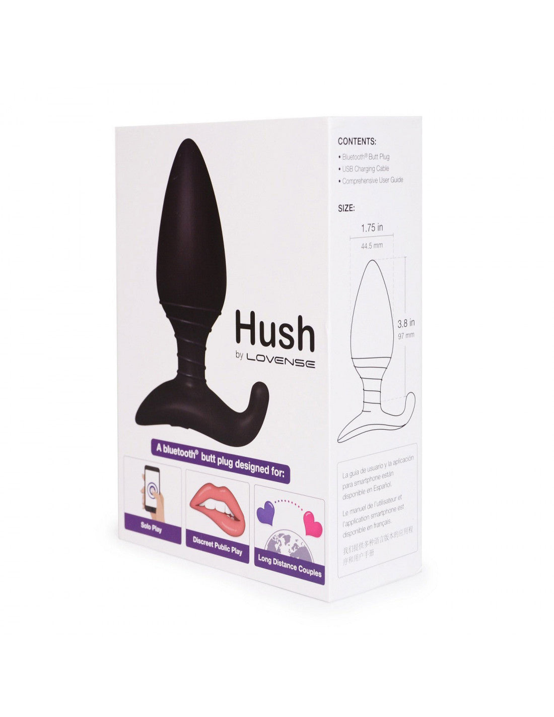 Plug Anal Vibrant Télécommandé Hush - Lovense