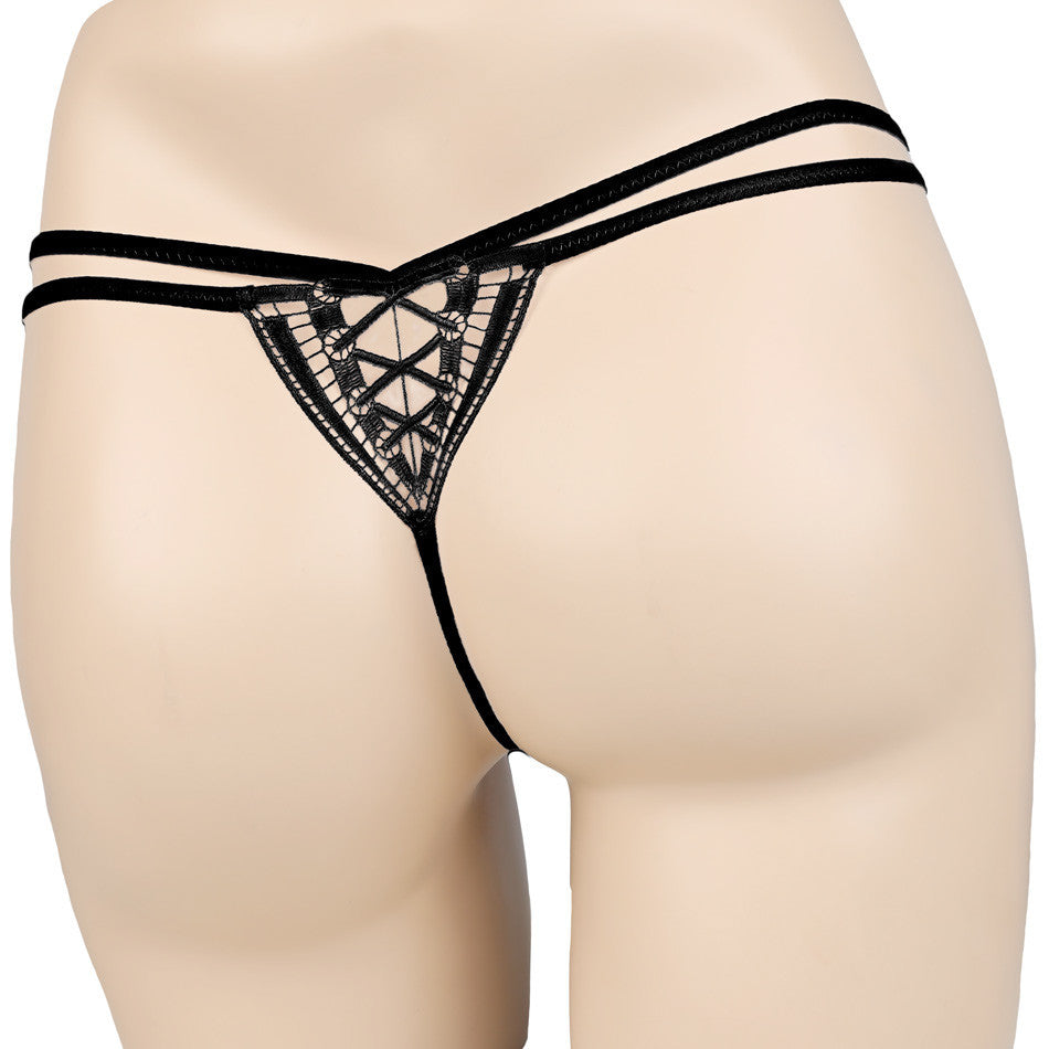 String americain lanieres rosanna eros veneziani vue de dos noir