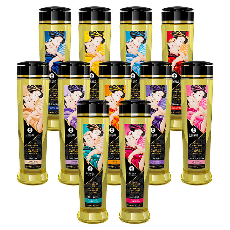 Huile de Massage Erotique 250 ml - Shunga Erotic art