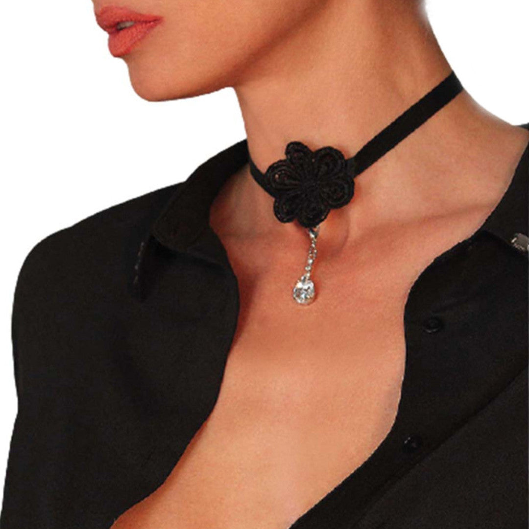 Collier Bianca Goutte de Rosée - Dentelle et Strass - Luxxa