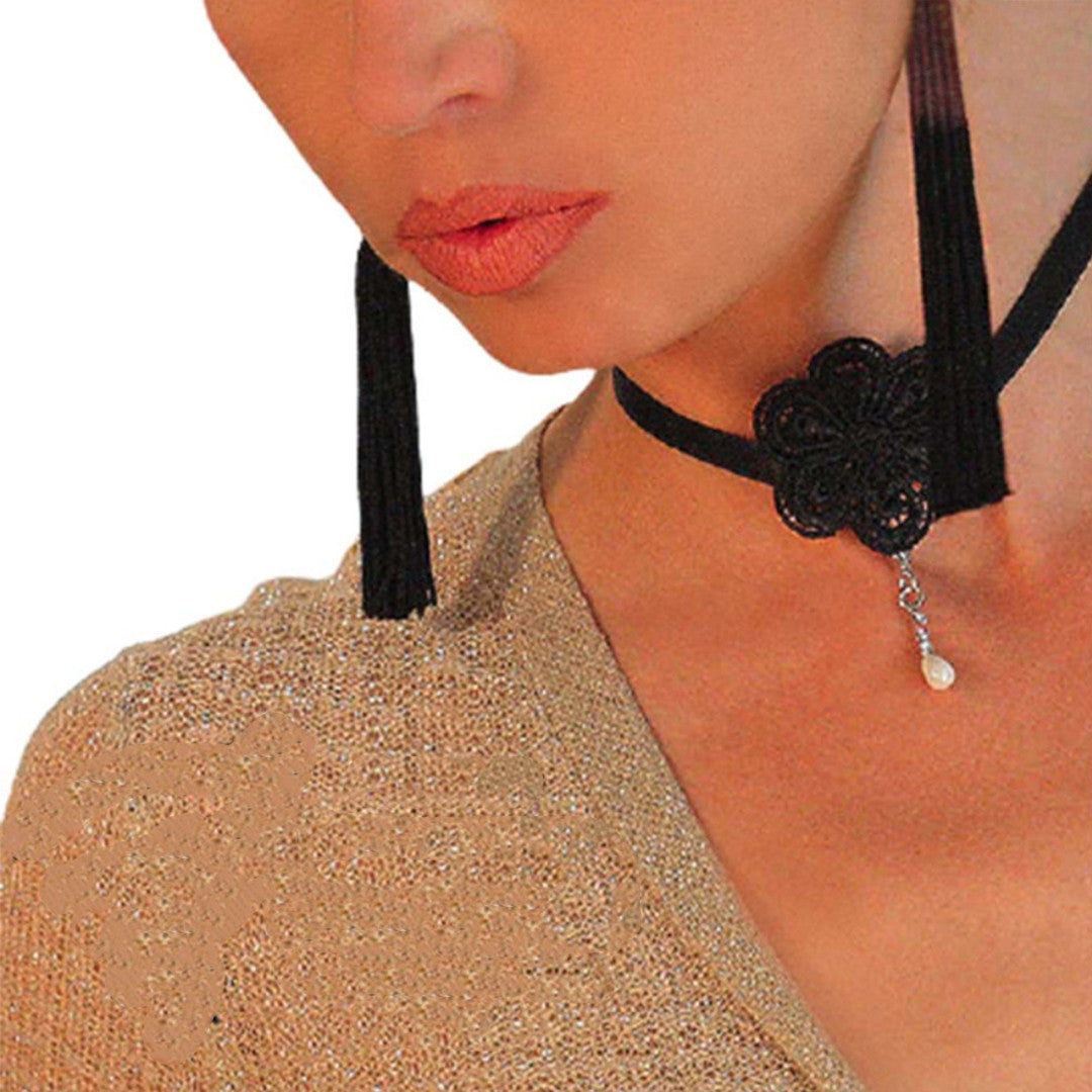 Collier Tina Goutte - Dentelle et Perle - Luxxa