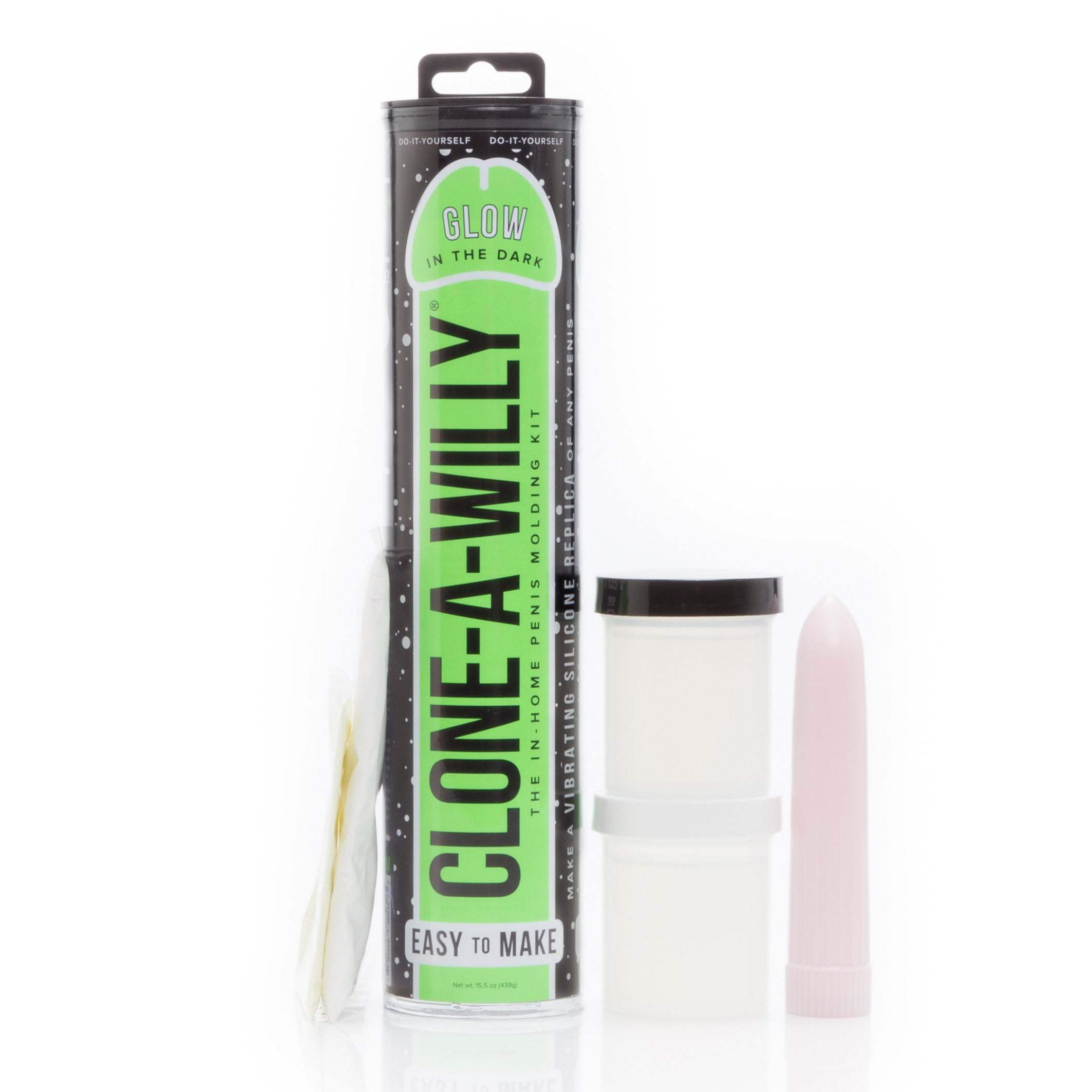 Kit Moulage de Pénis Vibrant Phosphorescent Vert