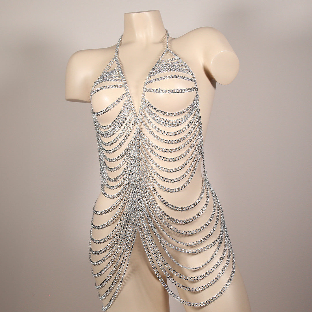 Body Chainette Xena BellyFashion Argenté