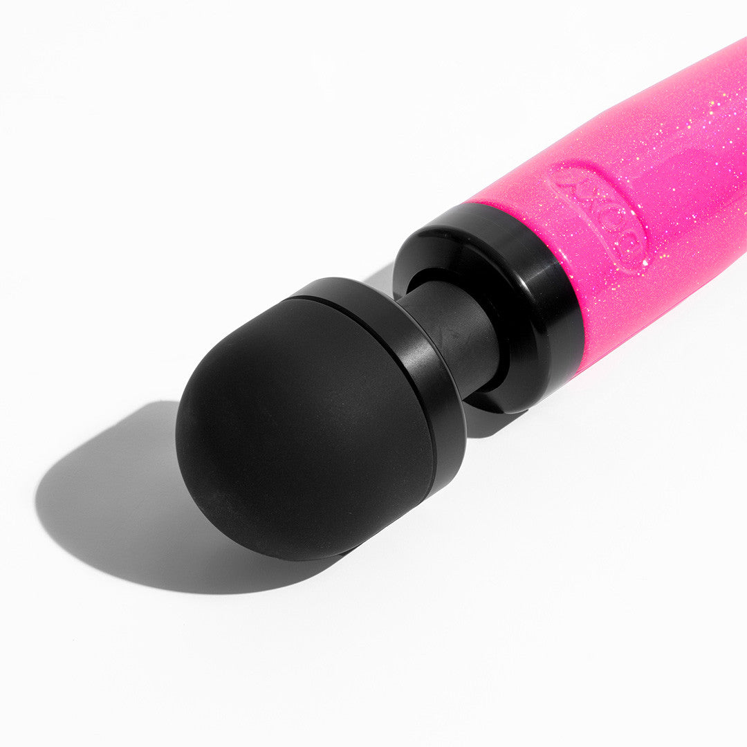 Stimulateur Clitoridien Die Cast - 3R - Rechargeable - Doxy - couelur rose - vue zoom tête