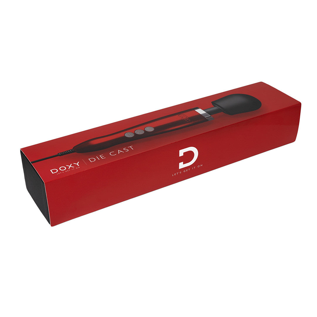 Stimulateur Clitoridien Puissant Doxy Métal - Doxy - rouge vue boîte horizontale