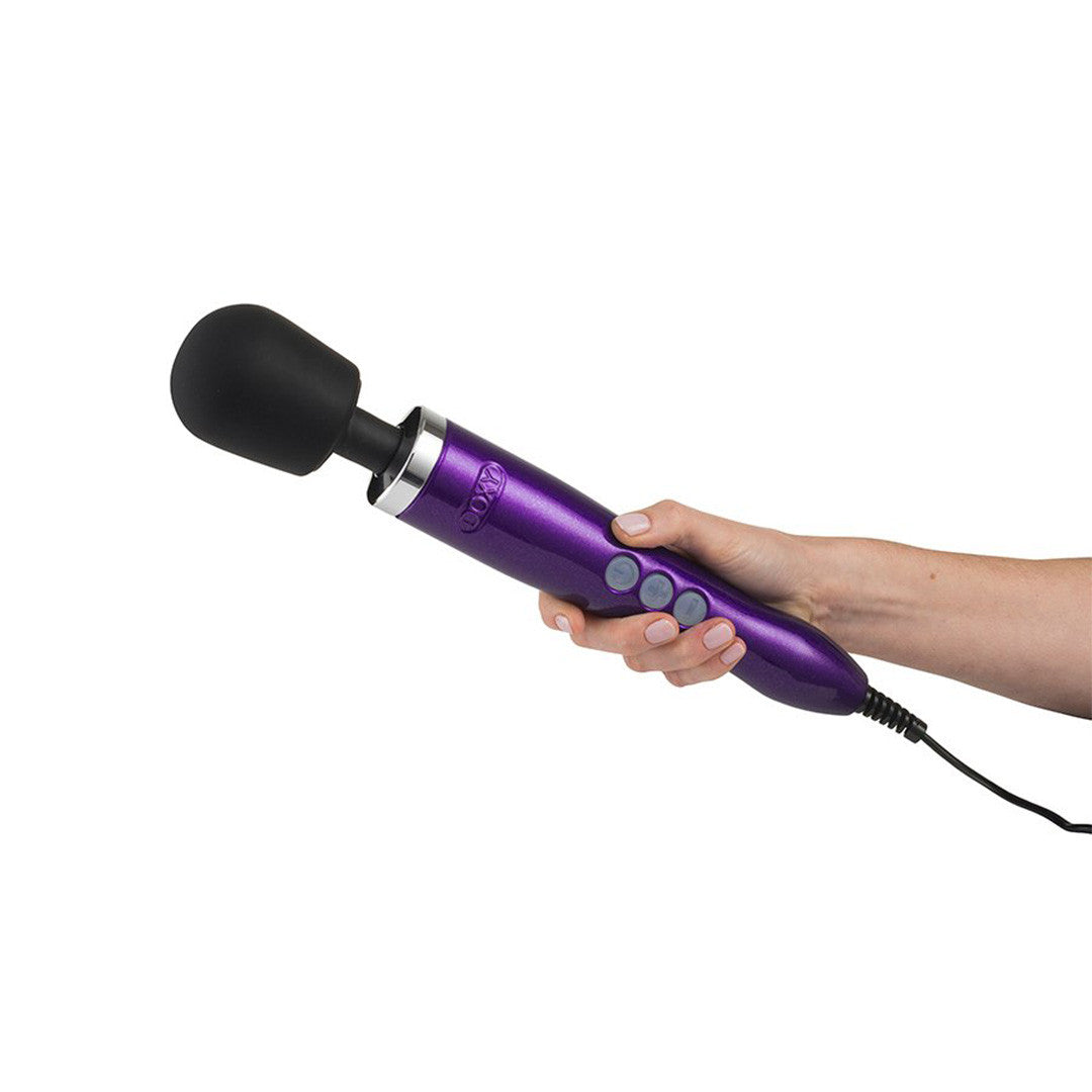Stimulateur Clitoridien Puissant Doxy Métal - Doxy - violet vue main
