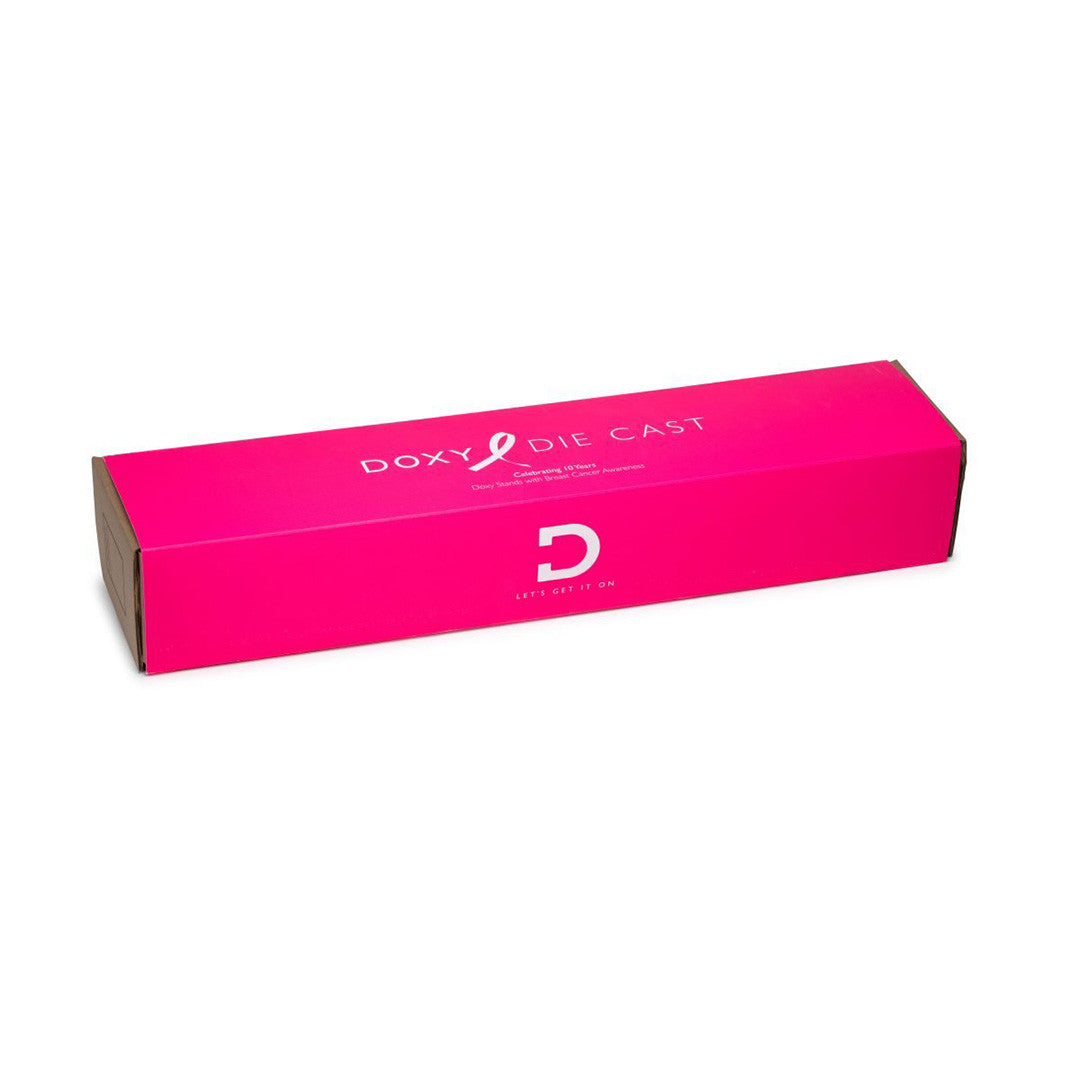 Stimulateur Clitoridien Puissant Doxy Métal - Doxy - rose vue boîte horizontale