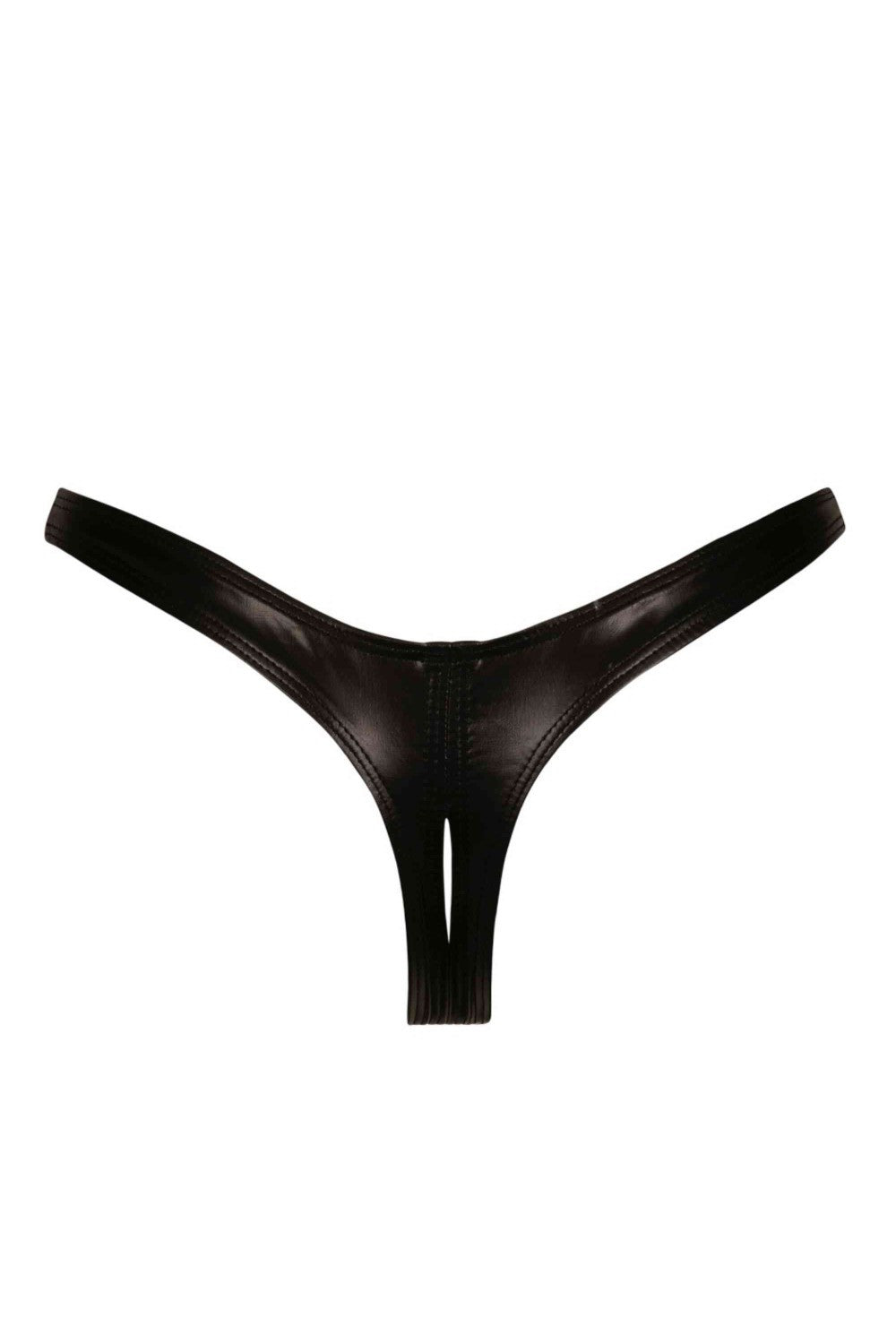 String Ouvert Wetlook Annabelle Noir