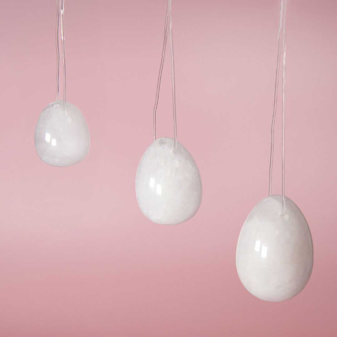 Set 3 Oeufs de Yoni - Be Happy Blanc