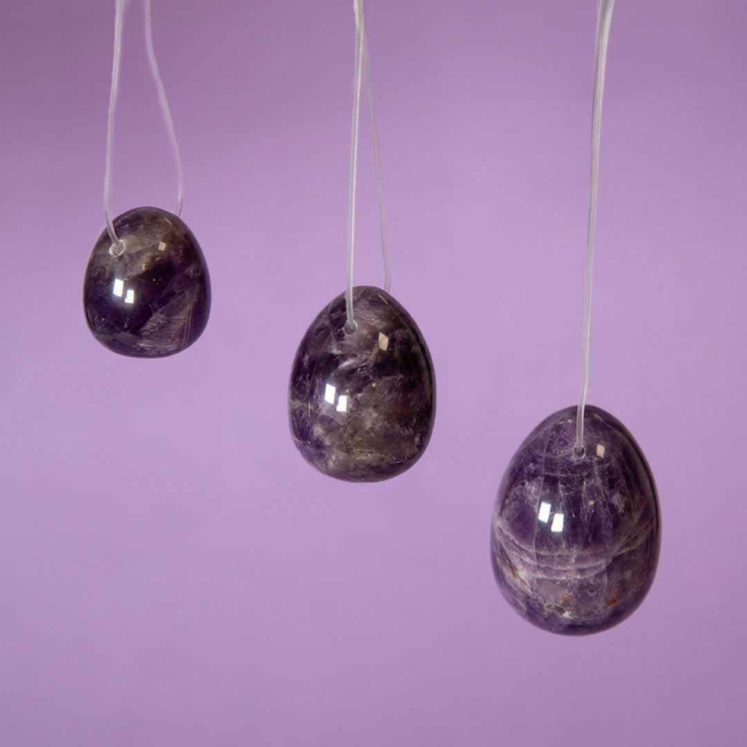 Set 3 Oeufs de Yoni - Be Happy violet