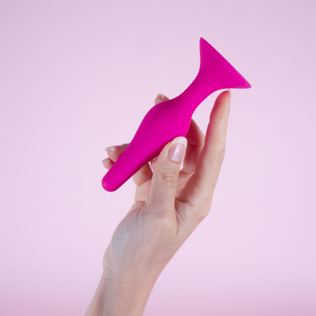 plug anal silicone tentation rose main