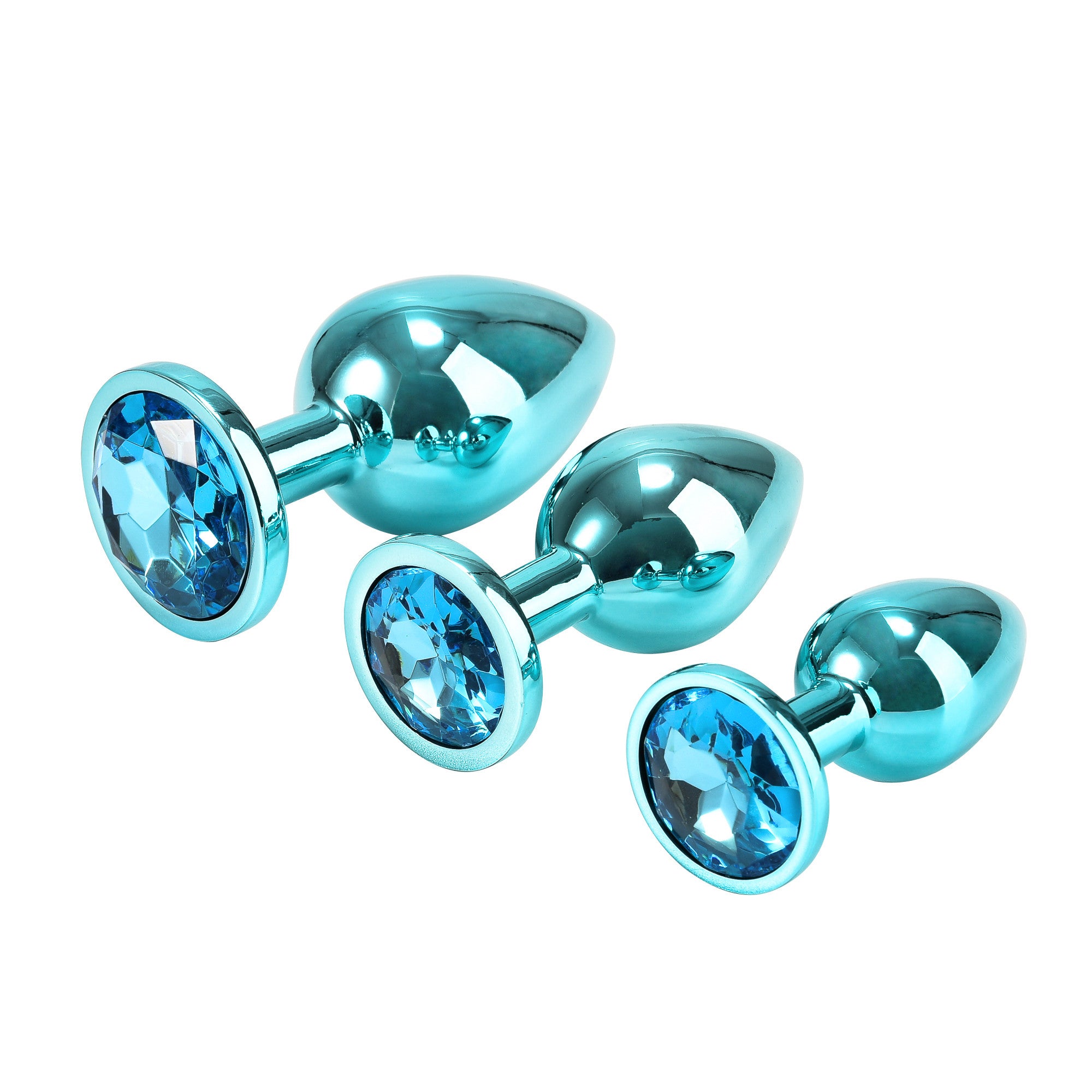 Plug Alu Bleu Bijou Crystal